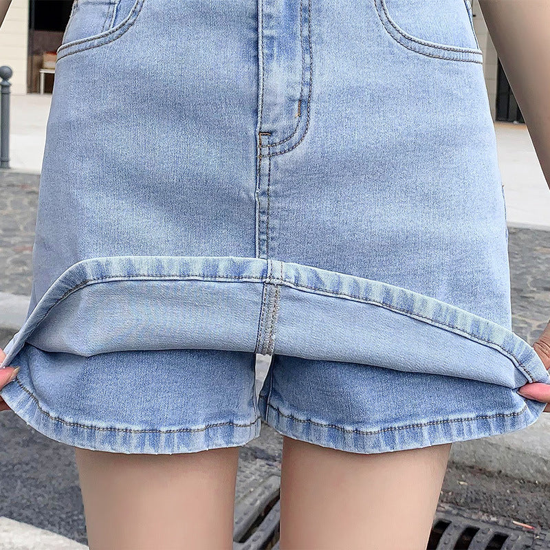 Amazon.com: Mini Denim Skirts for Women, Button Front Short Jean Skirts  High Waist A Line Skirts Slimming Bodycon Short Skirts Cotton Blend Blue  Small Szie Mermaid Pencil Skirt : Clothing, Shoes &